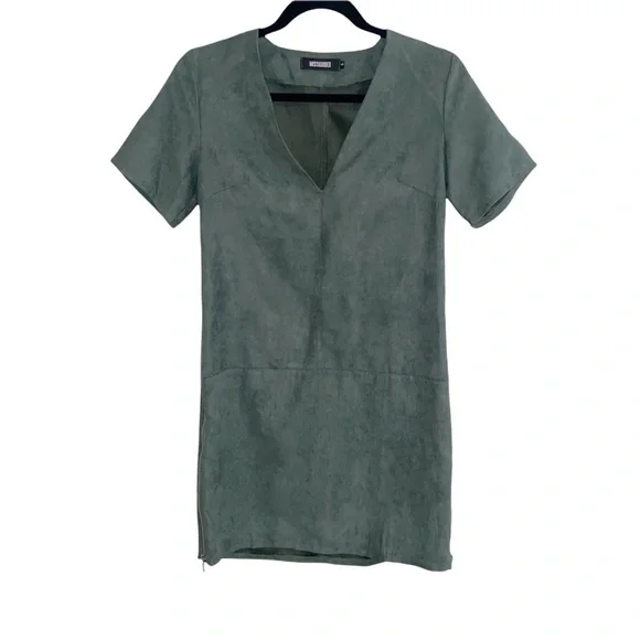 Green Missguided Suede Dress, 4 - Picture 6 of 13
